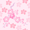 パターン背景素材00030お花にピンク背景模様