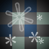 パターン背景素材00097雪模様に格子柄背景黒