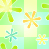 パターン背景素材00104雪模様に格子柄背景黄緑色