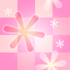 パターン背景素材00105雪模様に格子柄背景ピンク色