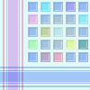 パターン背景素材00178四角模様多色青系