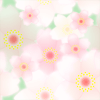 パターン背景素材00190草餅色桜模様