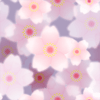 パターン背景素材00193紫茶色桜模様